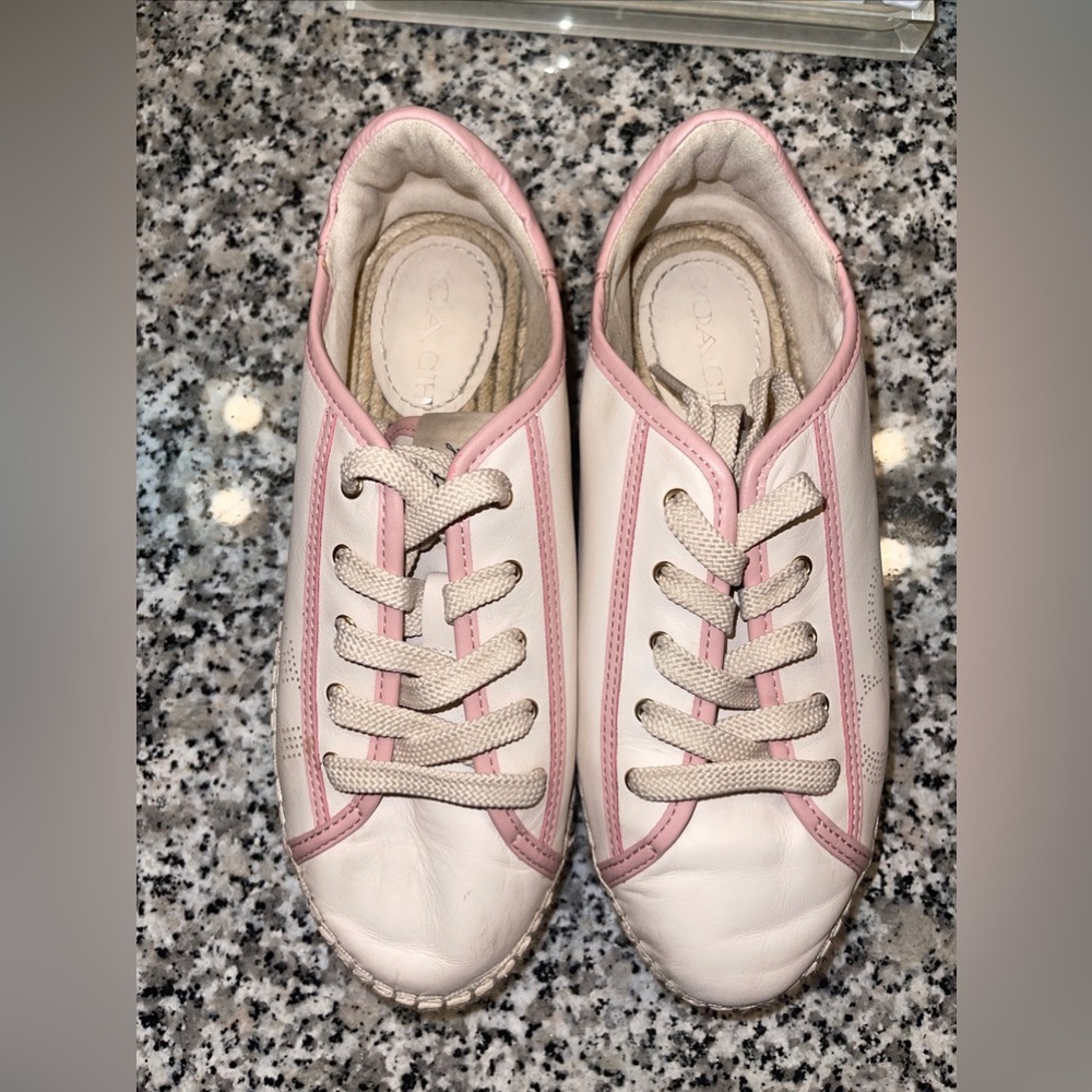 Coach  Shoes Blue Leather Color Beige/Pink  Size 6 B - Picture 3 of 8